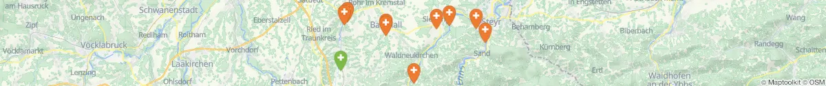 Kartenansicht für Apotheken-Notdienste in der Nähe von Waldneukirchen (Steyr  (Land), Oberösterreich)